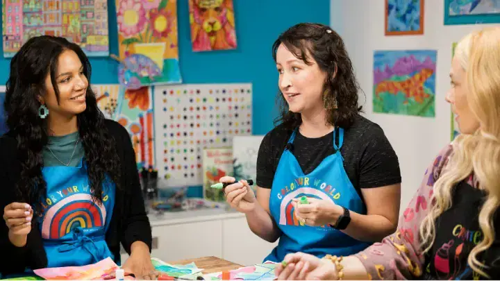 Deep Space Sparkle art class